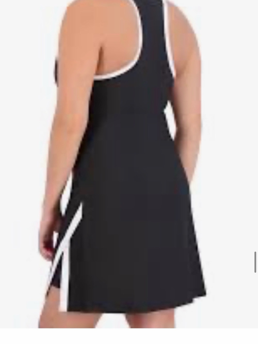 Sage Black and White Racerback Mini Dress